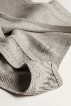 Camiseta sin mangas de hombre en algodón superior con canalé