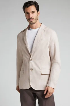 Chaqueta de Tejido de Lino y Algodón