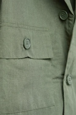 Chaqueta Sahariana de Lino y Algodón