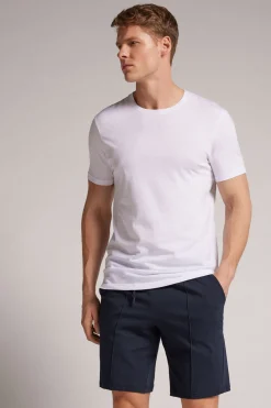 Pantalón Corto de Algodón con Ribete