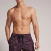Pantalón Corto de Tela a Cuadros