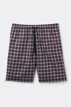 Pantalón Corto de Tela a Cuadros