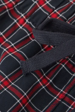 Pantalón Corto de Tela a Cuadros