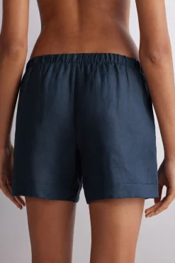 Pantalón Corto en Tela de Lino