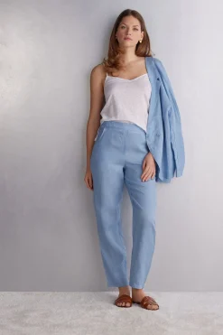 Pantalón de Tela de Lino