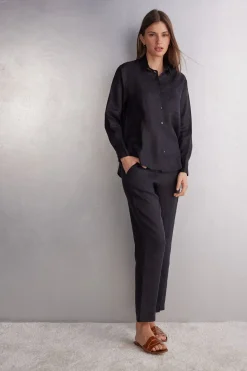 Pantalón de Tela de Lino