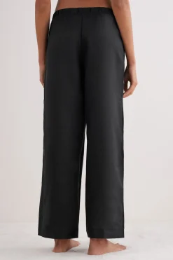 Pantalón Largo con Cordón Ajustable en Tela de Lino