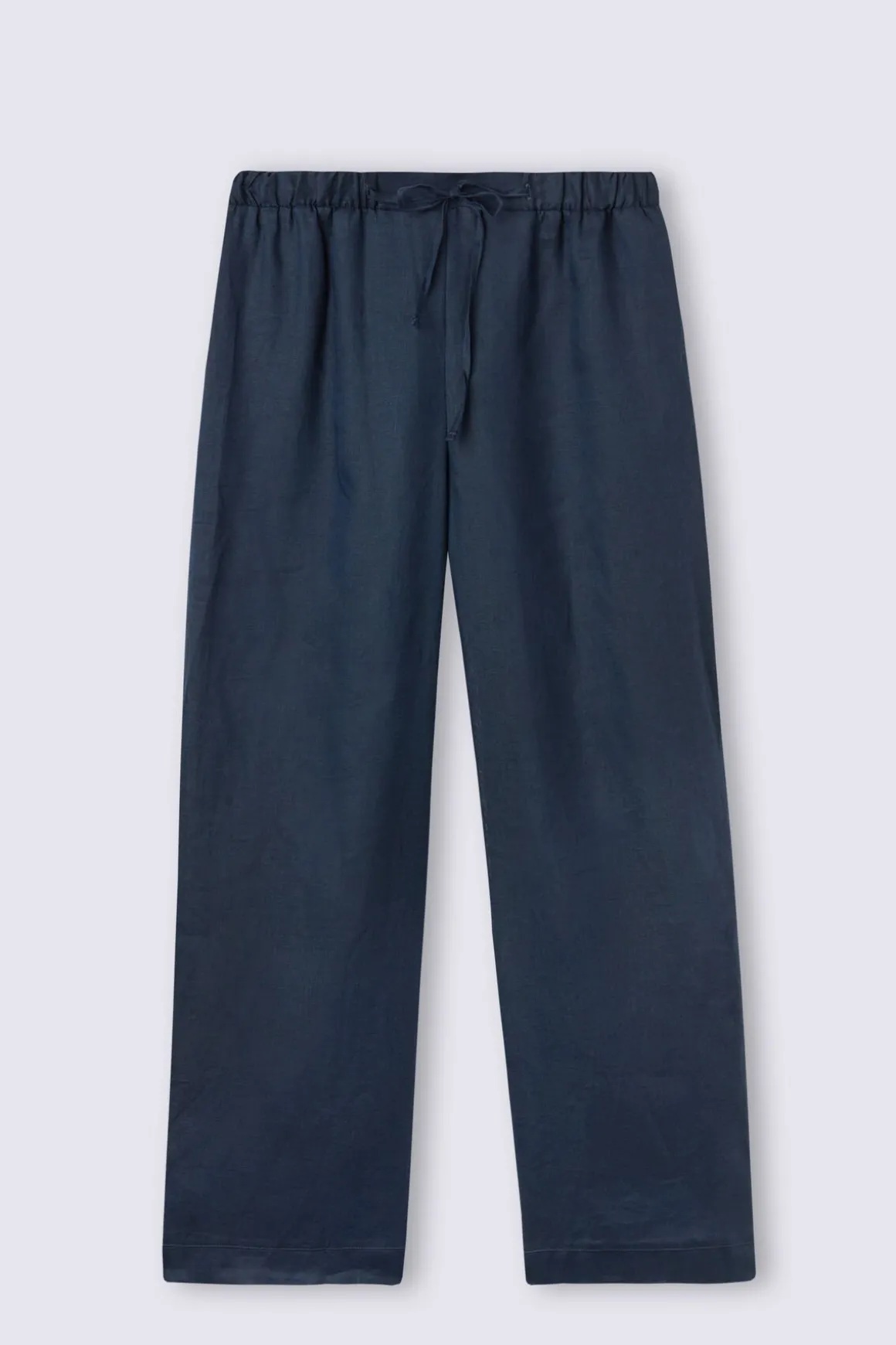 Pantalón Largo con Cordón Ajustable en Tela de Lino