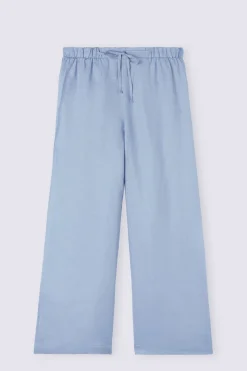 Pantalón Largo con Cordón Ajustable en Tela de Lino