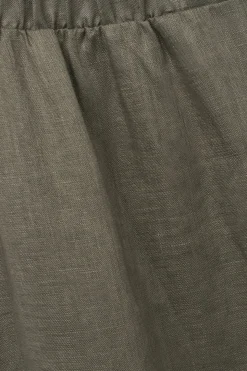 Pantalón Largo con Cordón Ajustable en Tela de Lino
