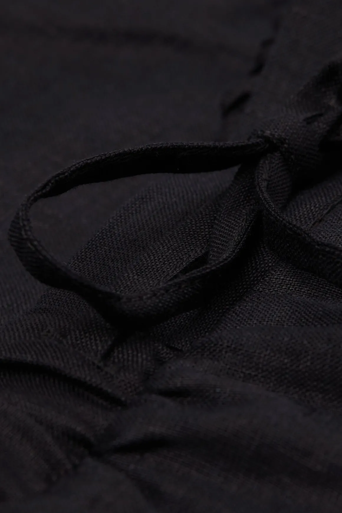 Pantalón Largo con Cordón Ajustable en Tela de Lino