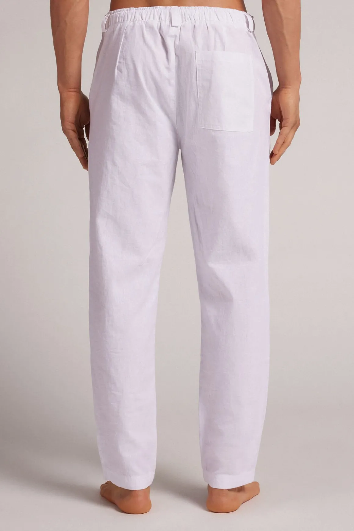 Pantalón Largo de Lino y Algodón