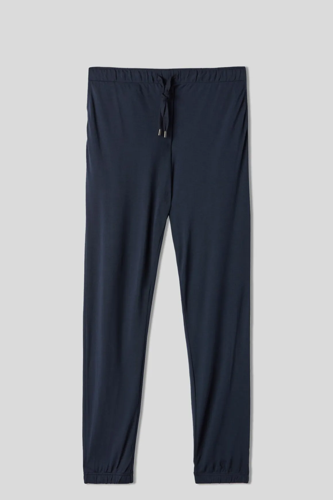 Pantalón Largo de Piqué de Modal y Seda