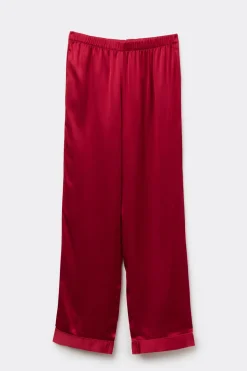 Pantalón Largo de Raso de Seda