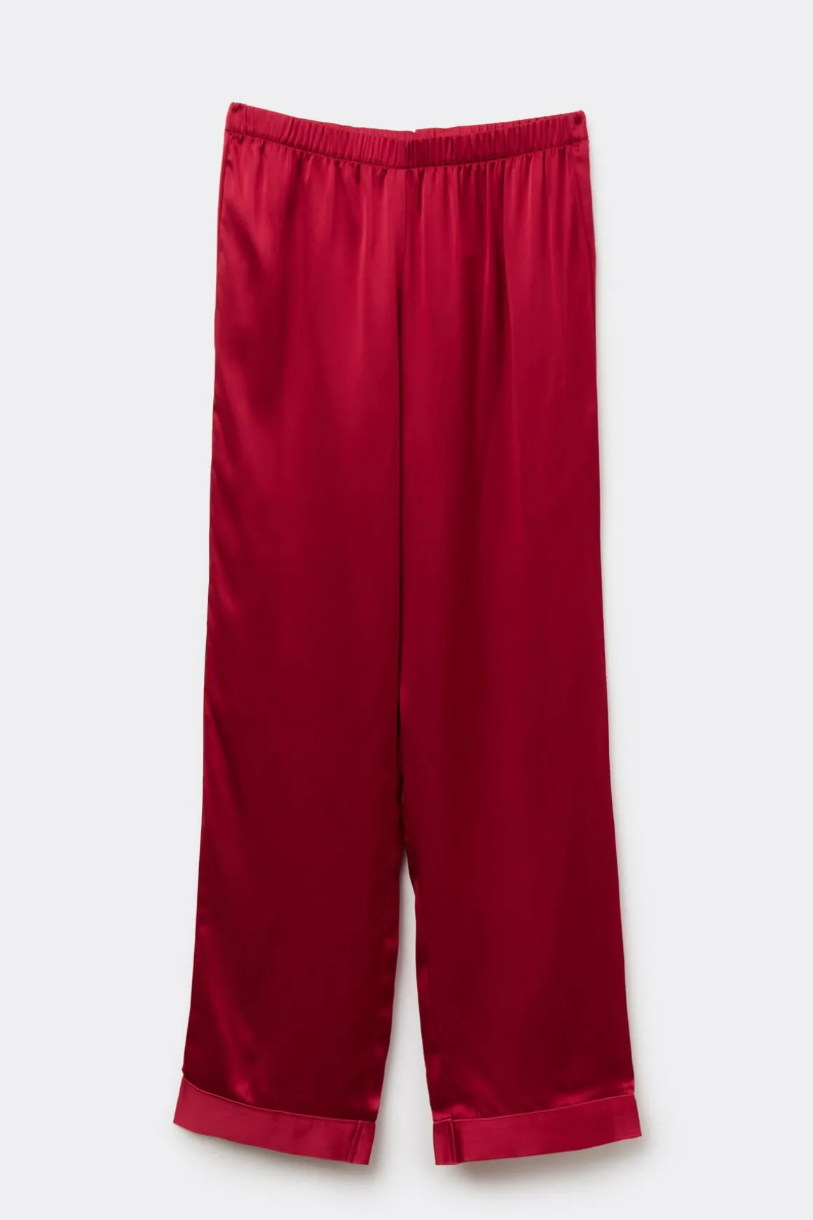 Pantalón Largo de Raso de Seda