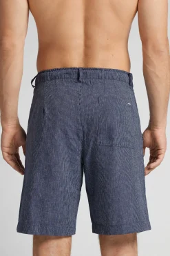Pantalones Cortos de Lino y Algodón