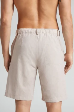 Pantalones Cortos de Lino y Algodón