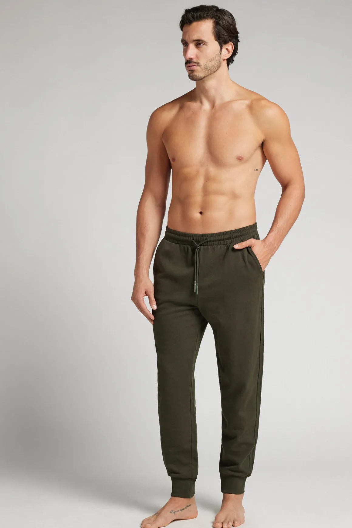 Pantalones Largos de Felpa de Algodón