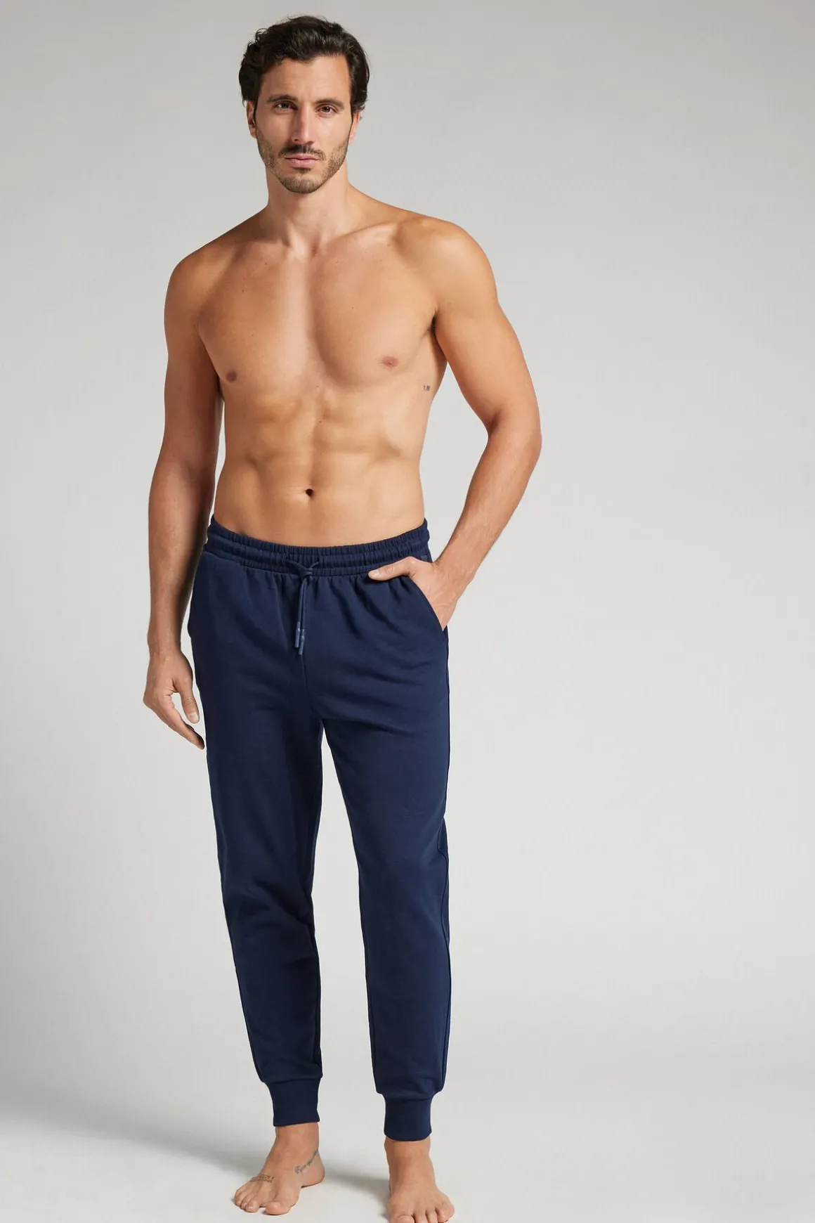 Pantalones Largos de Felpa de Algodón