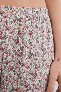 Pantalones Largos de Modal Floral Romance