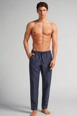 Pantalones Largos de Tela de Algodón Estampado Raya Diplomática