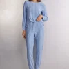 Pantalones Largos Modal con Bajo Elástico Oxford Stripes