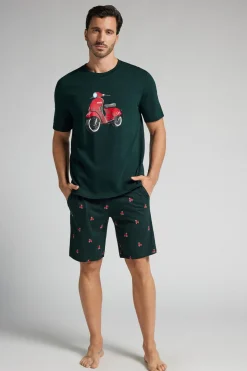 Pijama Corto Algodón Estampado EscÚter