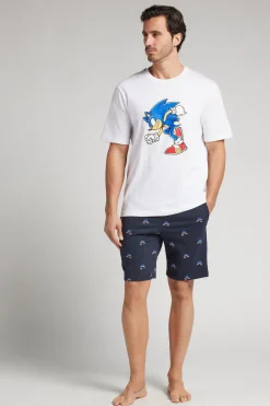 Pijama Corto Algodón Estampado Sonic