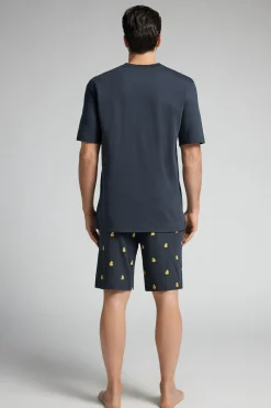 Pijama Corto Algodón Estampado Patitos