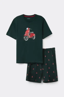 Pijama Corto Algodón Estampado EscÚter