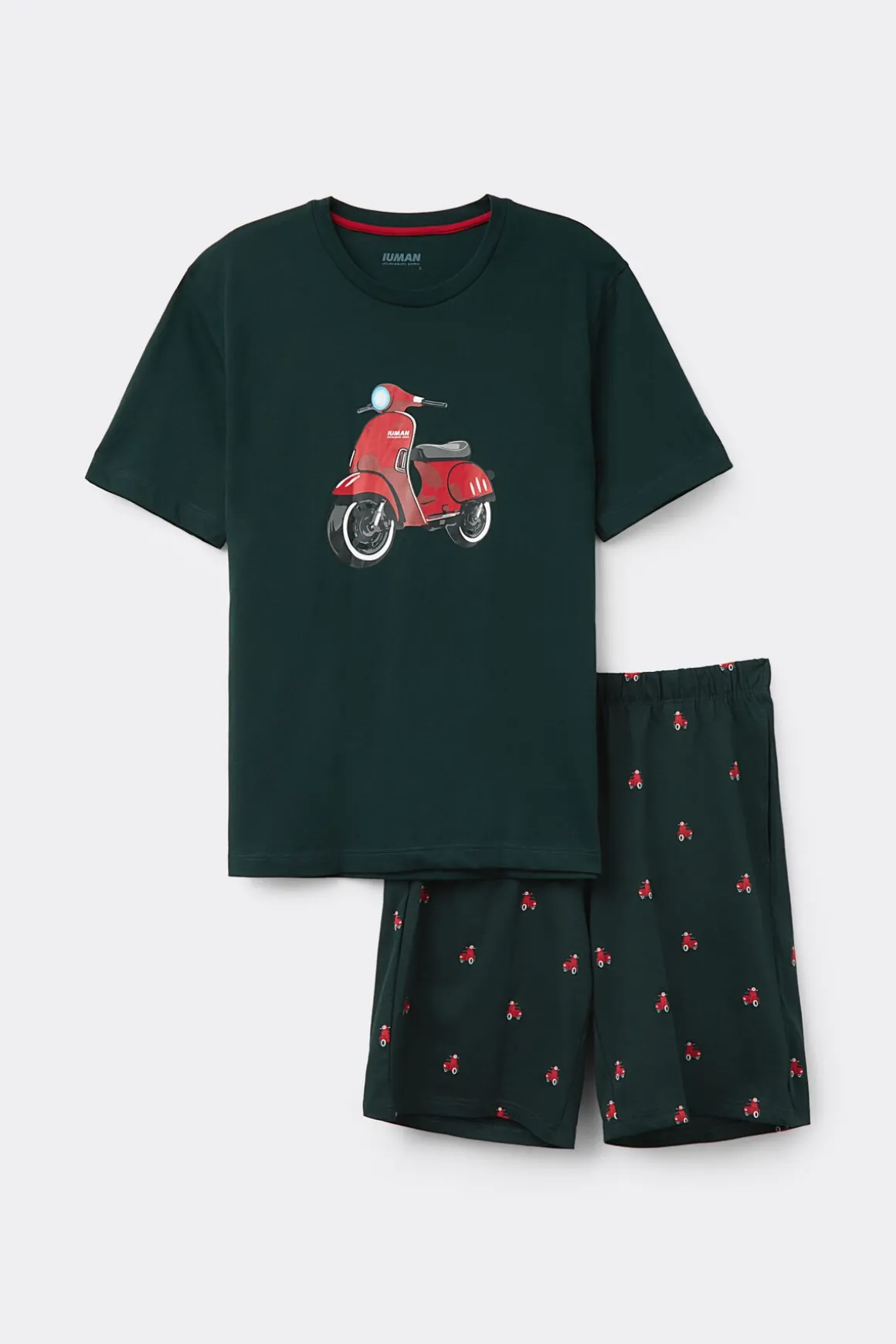 Pijama Corto Algodón Estampado EscÚter