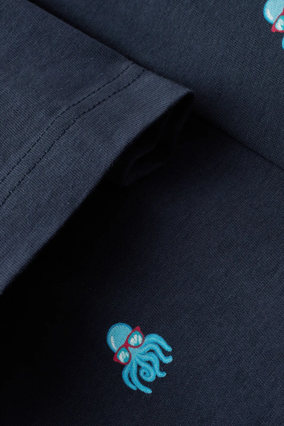 Pijama Corto Algodón Estampado Pulpo