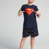 Pijama Corto de Algodón DC Comics Superman para Niños