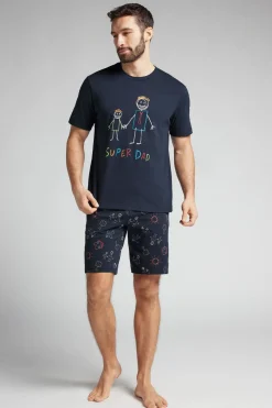Pijama Corto de Algodón Super Dad