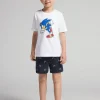 Pijama Corto Niño Algodón Estampado Sonic