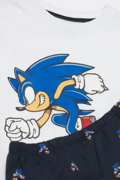 Pijama Corto Niño Algodón Estampado Sonic