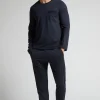 Pijama de Hombre de Algodón Superior Largo