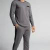 Pijama de Hombre de Algodón Superior Largo