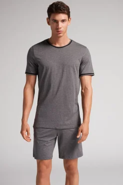 Pijama verano hombre en algodón superior