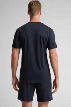 Pijama verano hombre en algodón superior