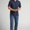 Polo de Manga Corta con Cremallera de Algodón Premium Mercerizado