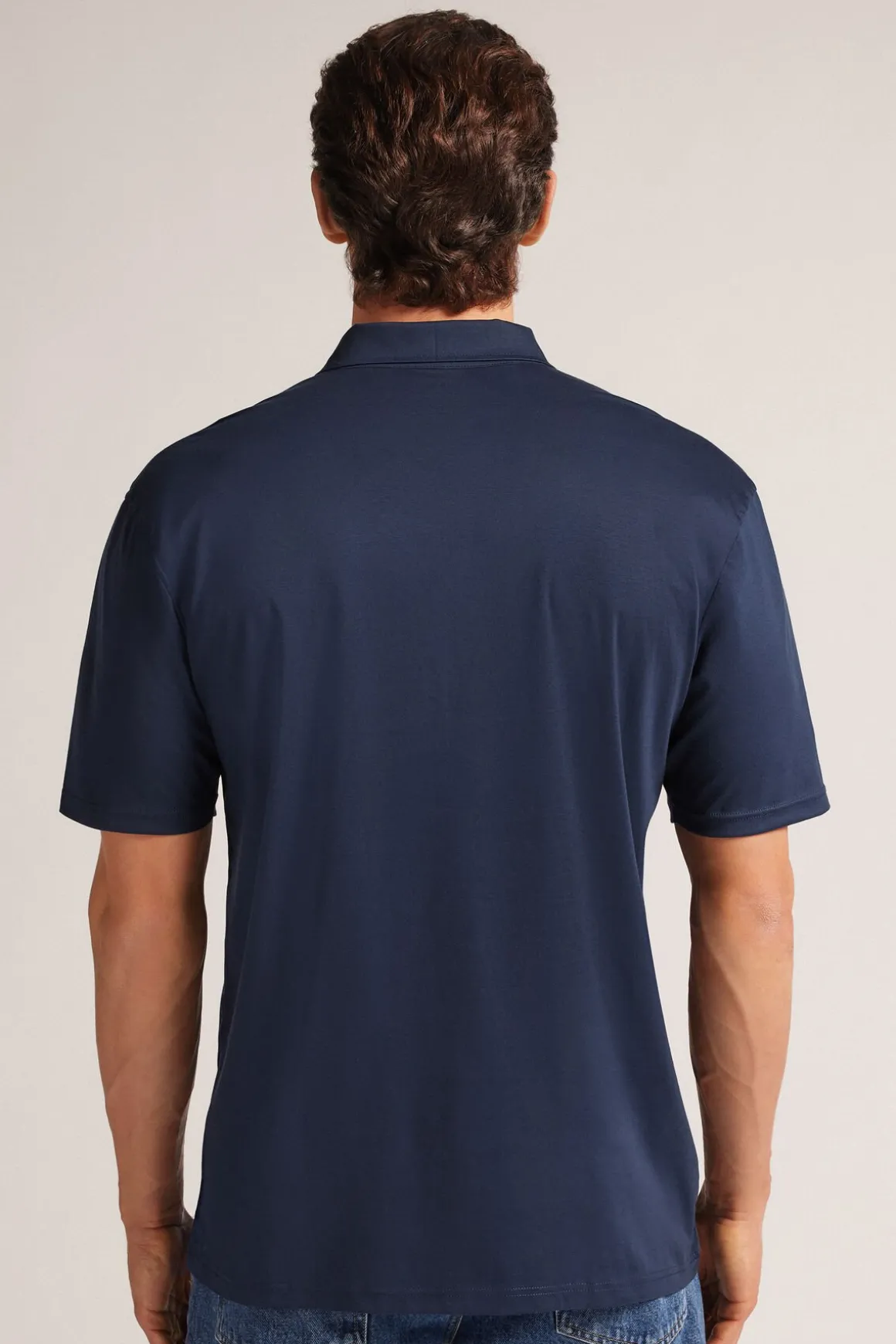 Polo de Manga Corta con Cremallera de Algodón Premium Mercerizado
