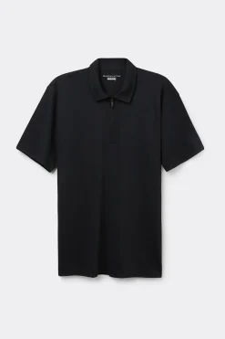 Polo de Manga Corta con Cremallera de Algodón Premium Mercerizado