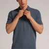 Polo de Manga Corta de Algodón Jaspeado Washed Collection
