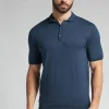 Polo de Manga Corta de Punto de Algodón