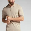 Polo de Manga Corta de Punto de Algodón