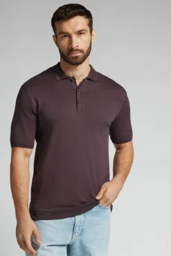 Polo de Manga Corta de Punto de Algodón