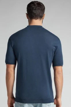 Polo de Manga Corta de Punto de Algodón