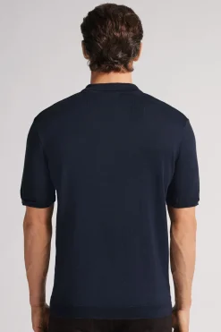 Polo de Manga Corta de Punto de Algodón