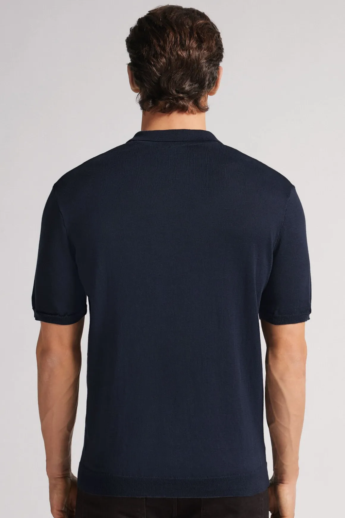 Polo de Manga Corta de Punto de Algodón